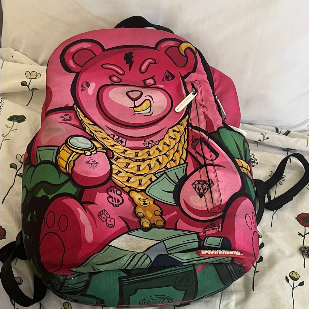 Sprayground Fierce Pink Bear Backpack